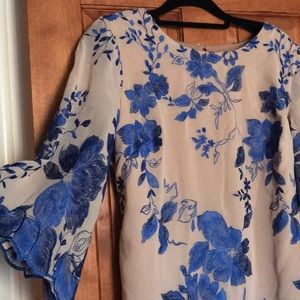 Paige - Embroidered Chiffon Shift Dress